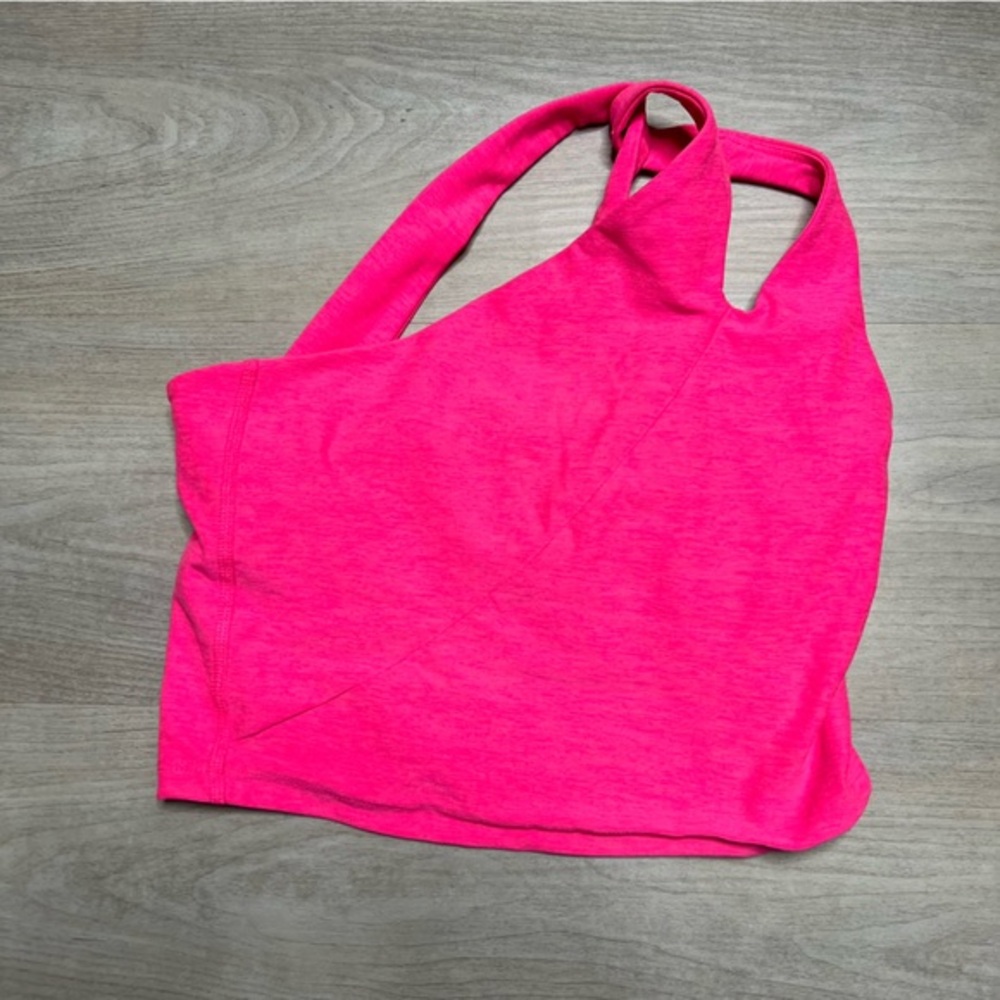 Beyond Yoga Spacedye One Shoulder Crop, Pink, size XS